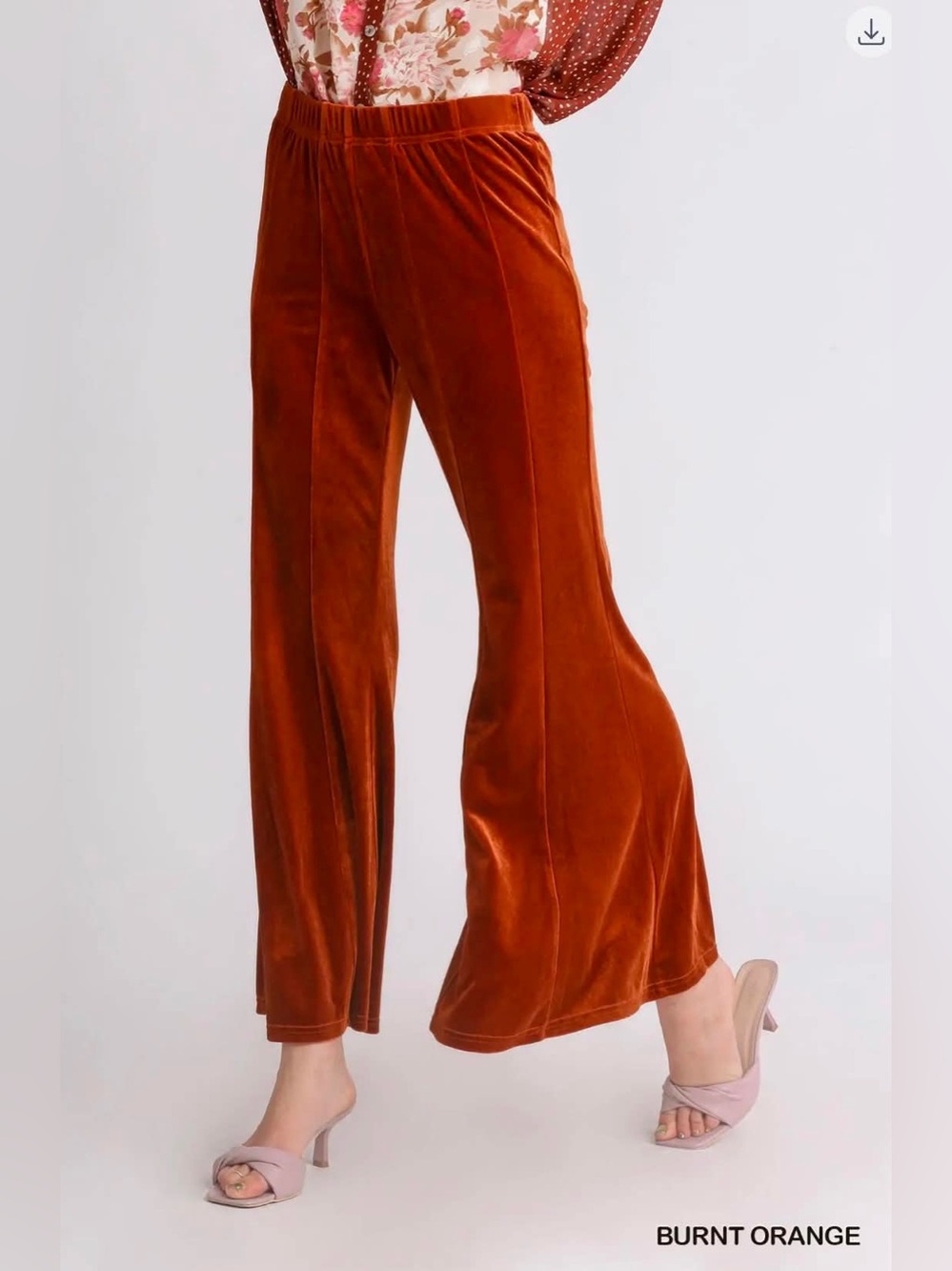 Umgee Burnt Orange Flare Leg Pants